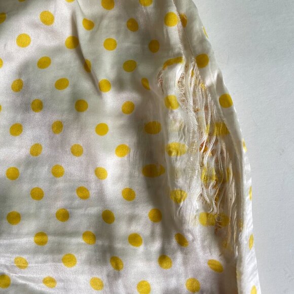 Vintage Carmen Marc Valvo Yellow Chanel Tweed Skirt Size 16 - Picture 5 of 8